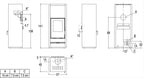 Stufa a legna Piazzetta E 928 M BCS con porta in vetro e design elegante, ideale per riscaldare ambienti domestici.