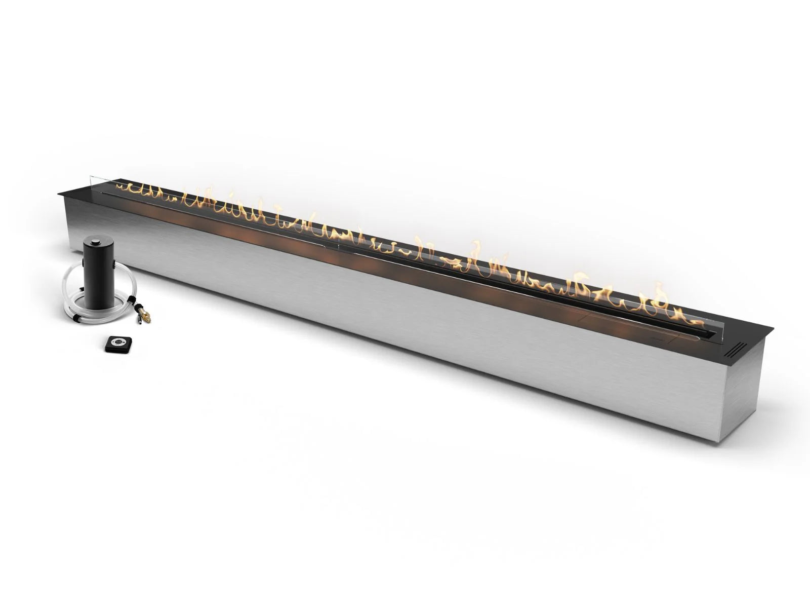 Bruciatore a bioetanolo Planika FLA4 Burner con design elegante e finitura liscia, visibile in primo piano.