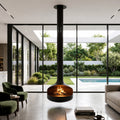 Caminetto a bioetanolo Planika ONI FLOGS con canna fumaria e sistema FLA4 FLOGS 990, design moderno e funzionale