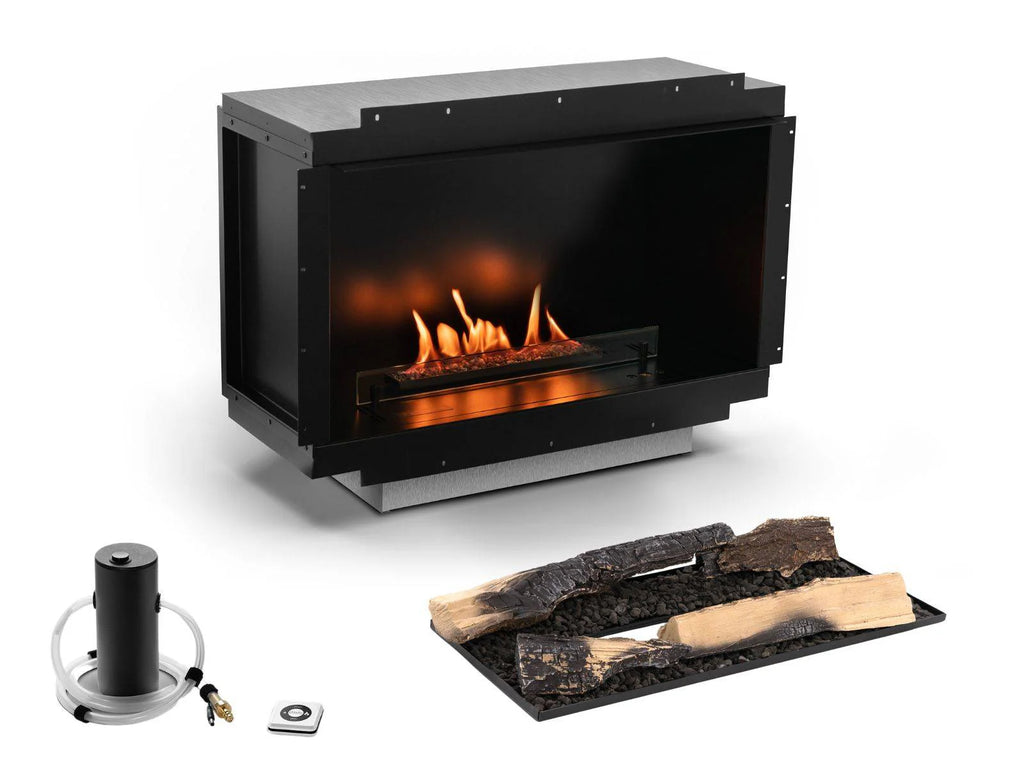 Caminetto a bioetanolo Planika Neo Fireplace con fiamma frontale, design moderno e elegante per riscaldare e decorare ambienti.