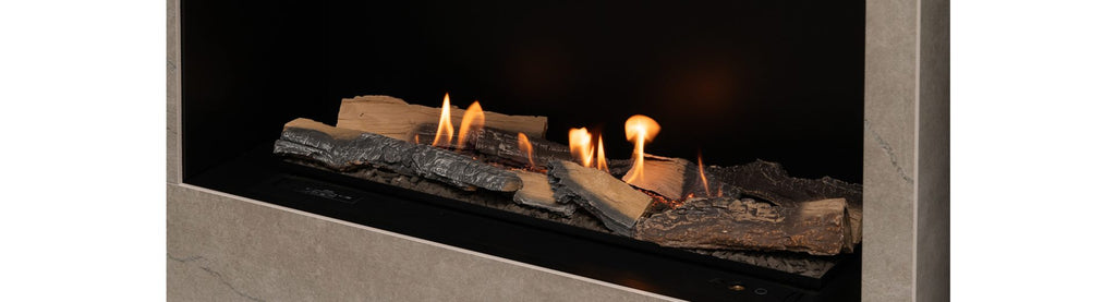 Caminetto a bioetanolo Planika Neo Fireplace con fiamma frontale in design moderno e elegante