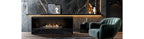 Caminetto a bioetanolo Planika Neo Fireplace con fiamma frontale, design moderno e elegante, perfetto per riscaldare con stile.