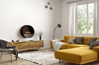 Stufa a bioetanolo Planika Bubble con design moderno e vetro trasparente, ideale per ambienti eleganti e accoglienti.