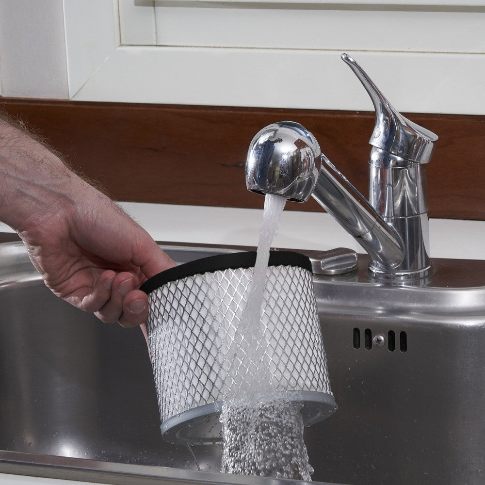 Aspiracenere Ribitech Ceneplus, accessori e ricambi per aspiracenere, con dettagli visibili del prodotto in plastica e manico.