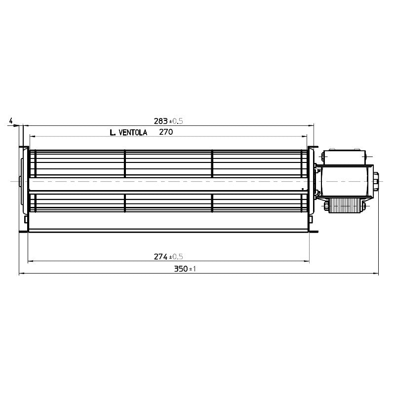 Ventilatore compatibile Superior PICCOLO, accessori e ricambi, mostra il ventilatore di piccole dimensioni con design compatto.