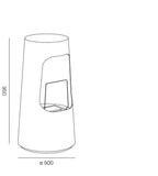 Biocamino Dubai di Tecno Air System, camino a bioetanolo moderno con struttura in acciaio e vetro resistente, ideale per arredi eleganti.
