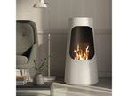 Biocamino Dubai di Tecno Air System, camino a bioetanolo moderno con design elegante e finiture nere, ideale per ambienti interni.
