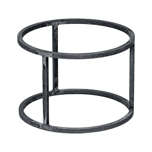 Anello porta legna in acciaio di Vulcano Fire, accessorio per barbecue, con manici robusti e design pratico.
