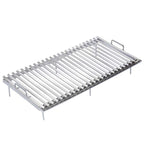 Griglia a V piccola Vulcano Fire, accessorio per barbecue, in acciaio resistente, ideale per cucinare carne e verdure.